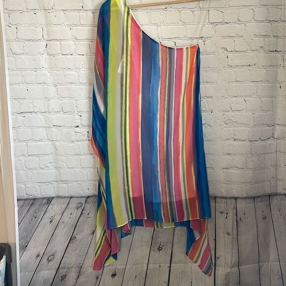 Karlie Multicolor Rainbow One Sleeve Dress size small - Picture 1 of 5